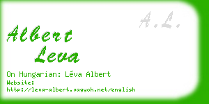albert leva business card